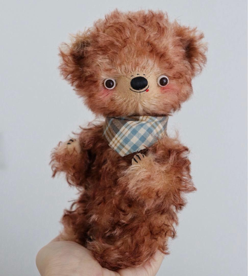 ココアテディベア くま ぬいぐるみ アーティストベア 海外作家様 ハンドメイド
