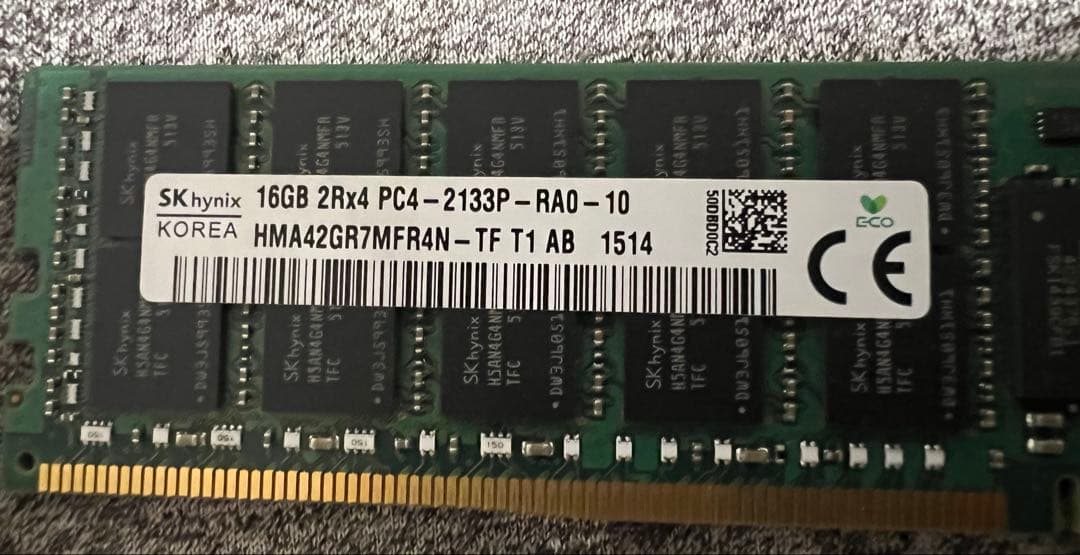 DDR4 ECC ワークステーションサーバーメモリ16GB（2枚32GB）