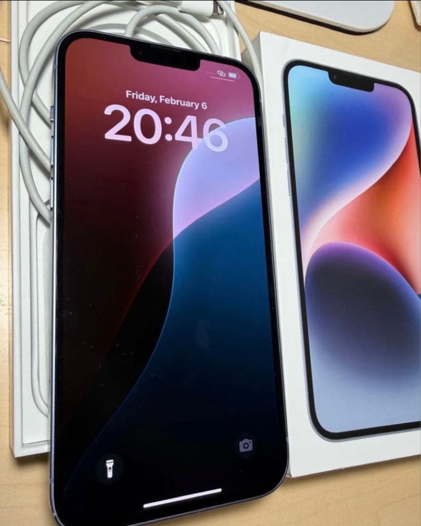 ［値下げ］iPhone 14plusブルー 128GB simフリ