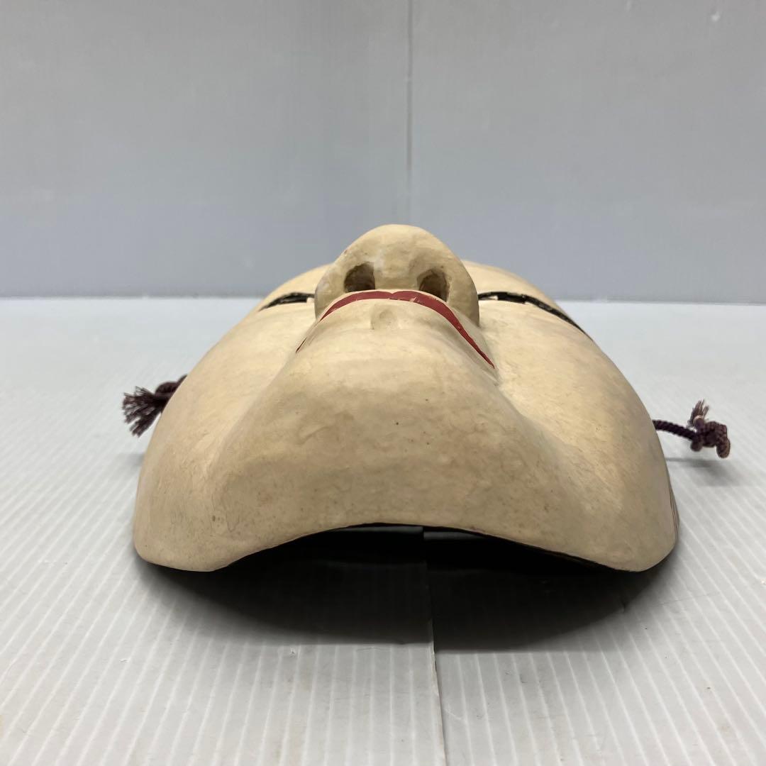 木彫 能面 小面 彩色面 能楽 狂言 神楽 舞台 伝統工芸品 塩 木彫 お歯黒