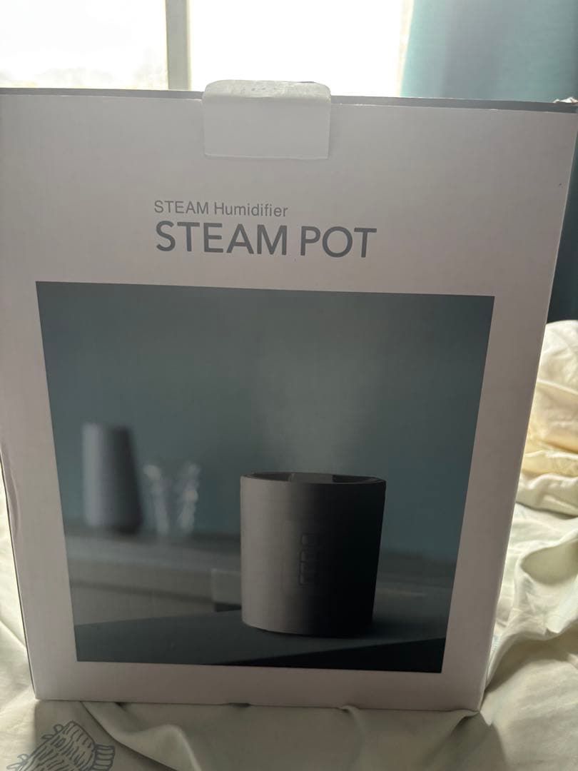 【新品】STEAM POT スチーム式加湿器 2.0L 8畳対応 美品