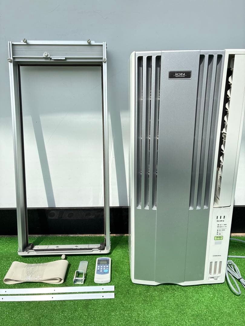 コロナ窓用エアコン CW-A1821E9 iON 2021年 取付け枠リモコン付