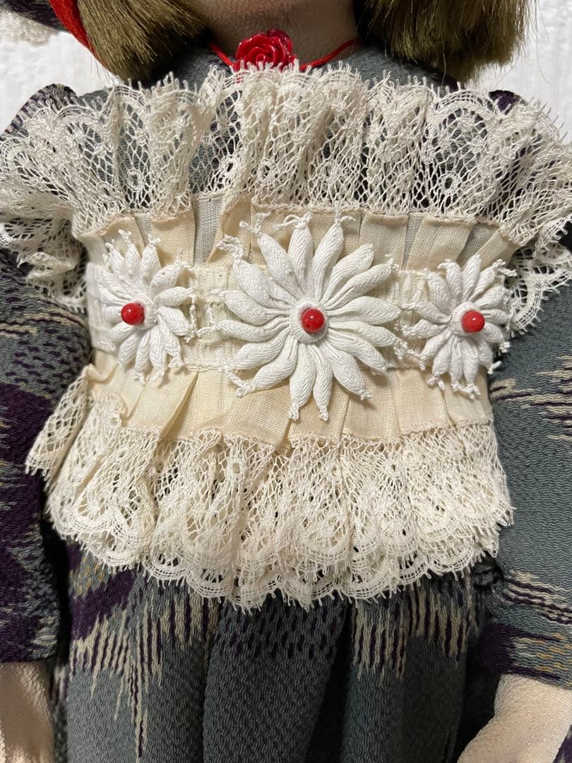 創作人形⑮（縮緬・アンティークレース使用） ハンドメイド 日本 古布 1点もの