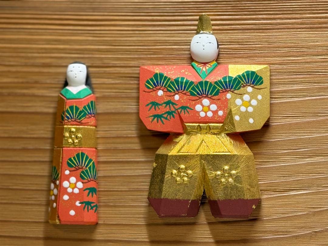 T11 伝統工芸 奈良一刀彫 作家「神泉」立雛