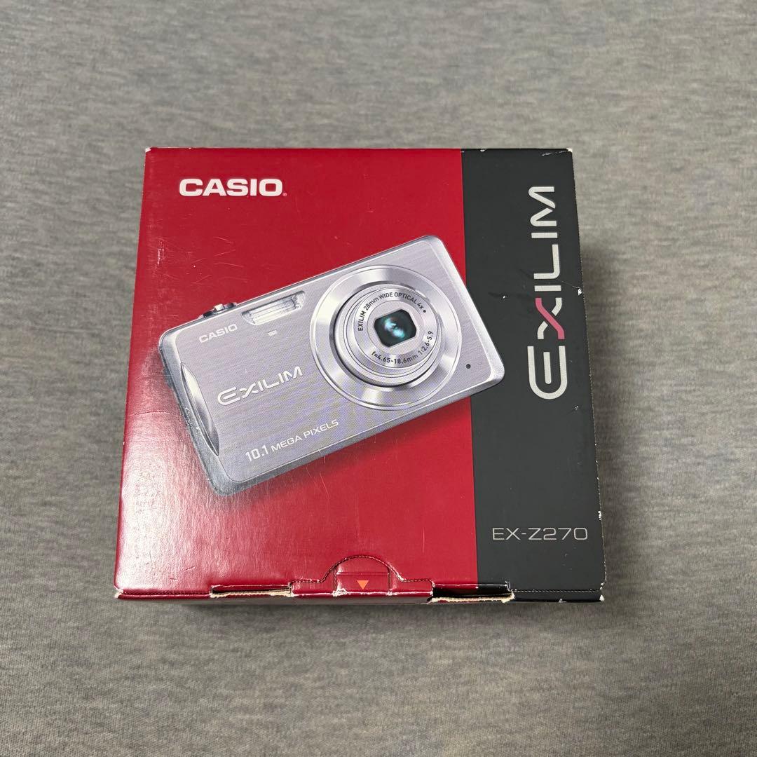 【美品】カシオ EXILIM デジカメ EX-Z270 GY グレー 箱付き