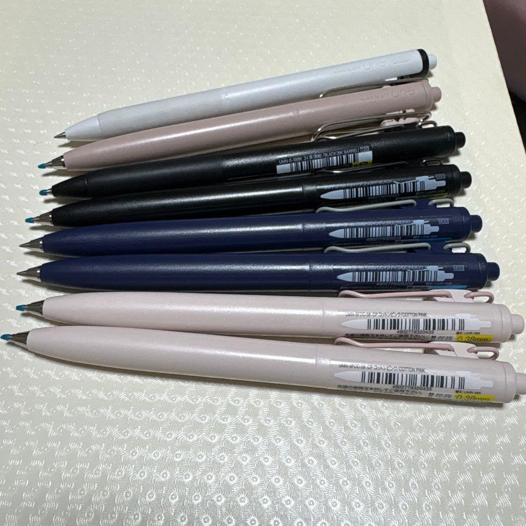 ユニボール ワン F 花筏（コットンピンク） 、短夜、消炭など8本セット￼