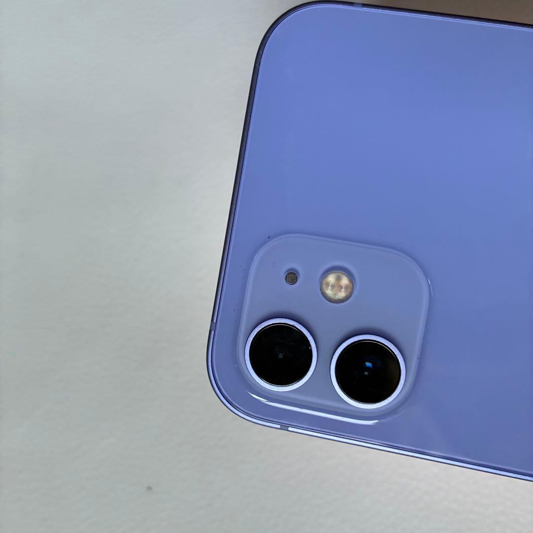 iPhone12 SIMフリー 初期化済み パープル 箱 シール ピン付き