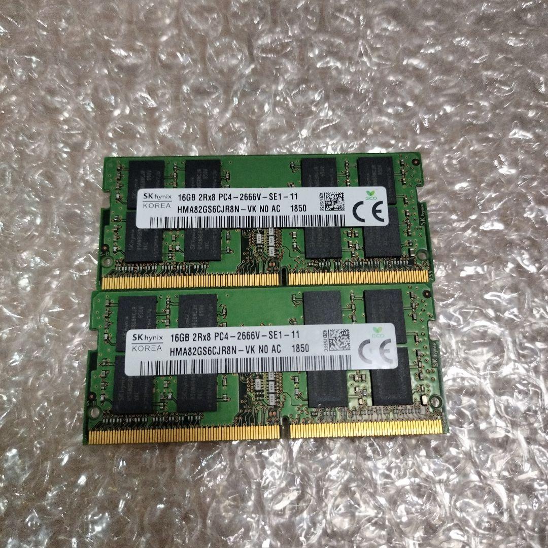 と*し様 SK hynix　PC4-2666V　16GB×2 ノートパソコン用