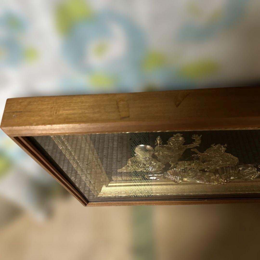 ★大型黄金七福神 立体工芸品　純金純銀鍍金　 金運　開運縁起物　昭和レトロ日本製
