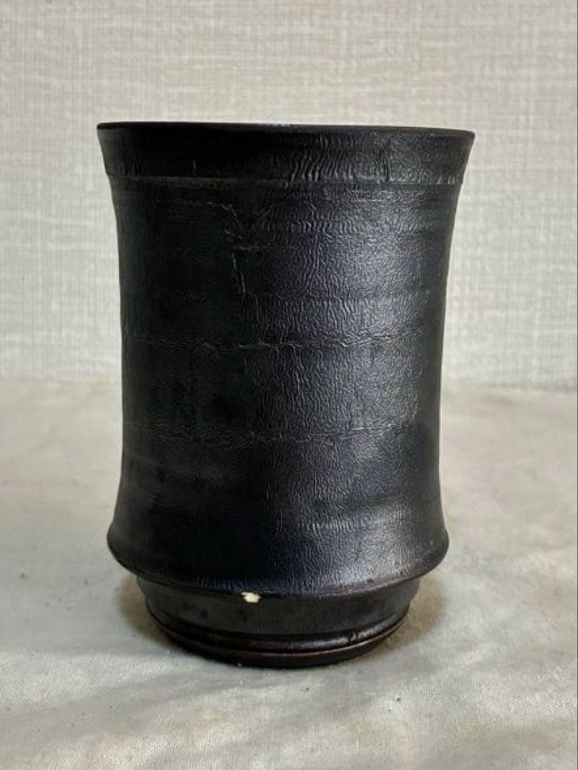 濱中史郎 レザー スカル クロス カップ 萩焼