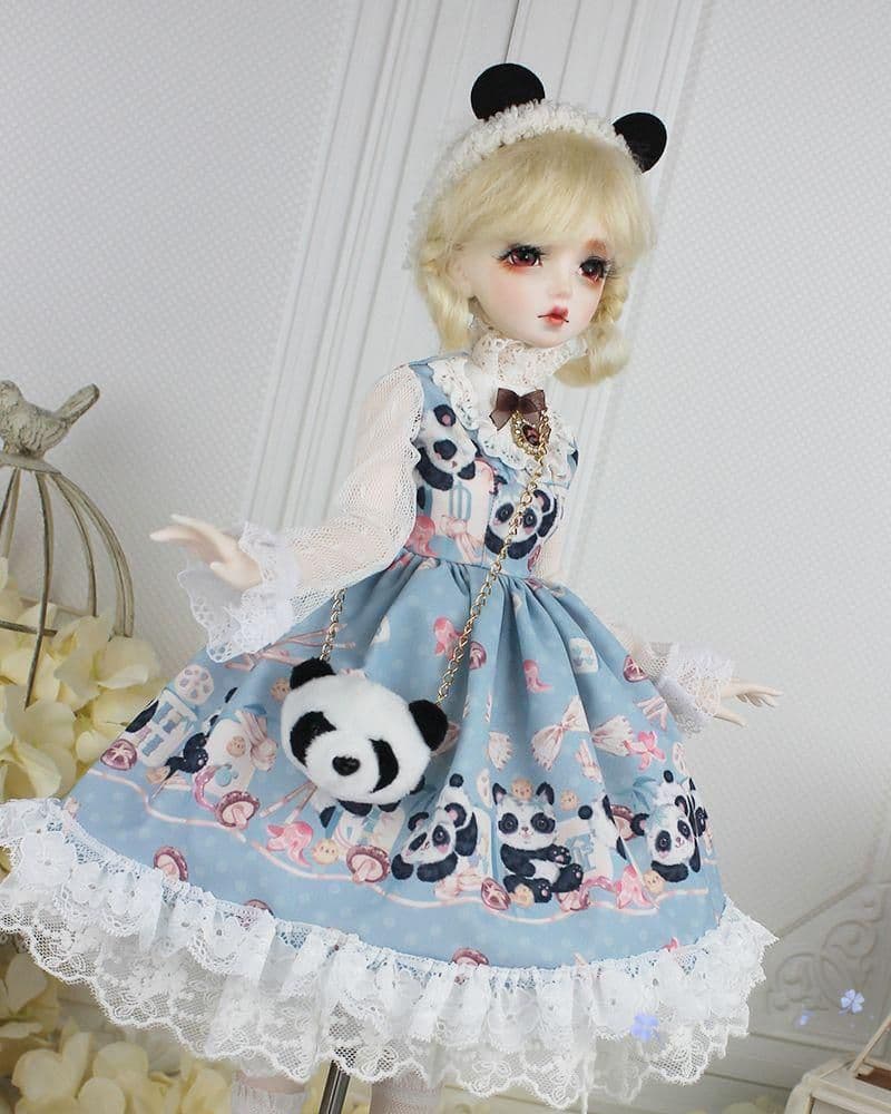 E15 bjd 1/3ドール 衣装　復古　ワンピース 球体関節人形 ハンドメ