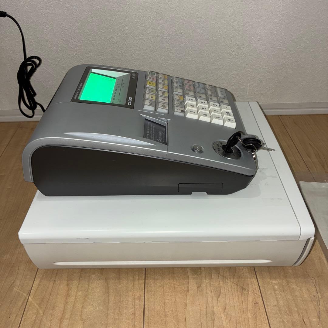 カシオ　レジスター　TE-400 動作ok カギ複数付属！