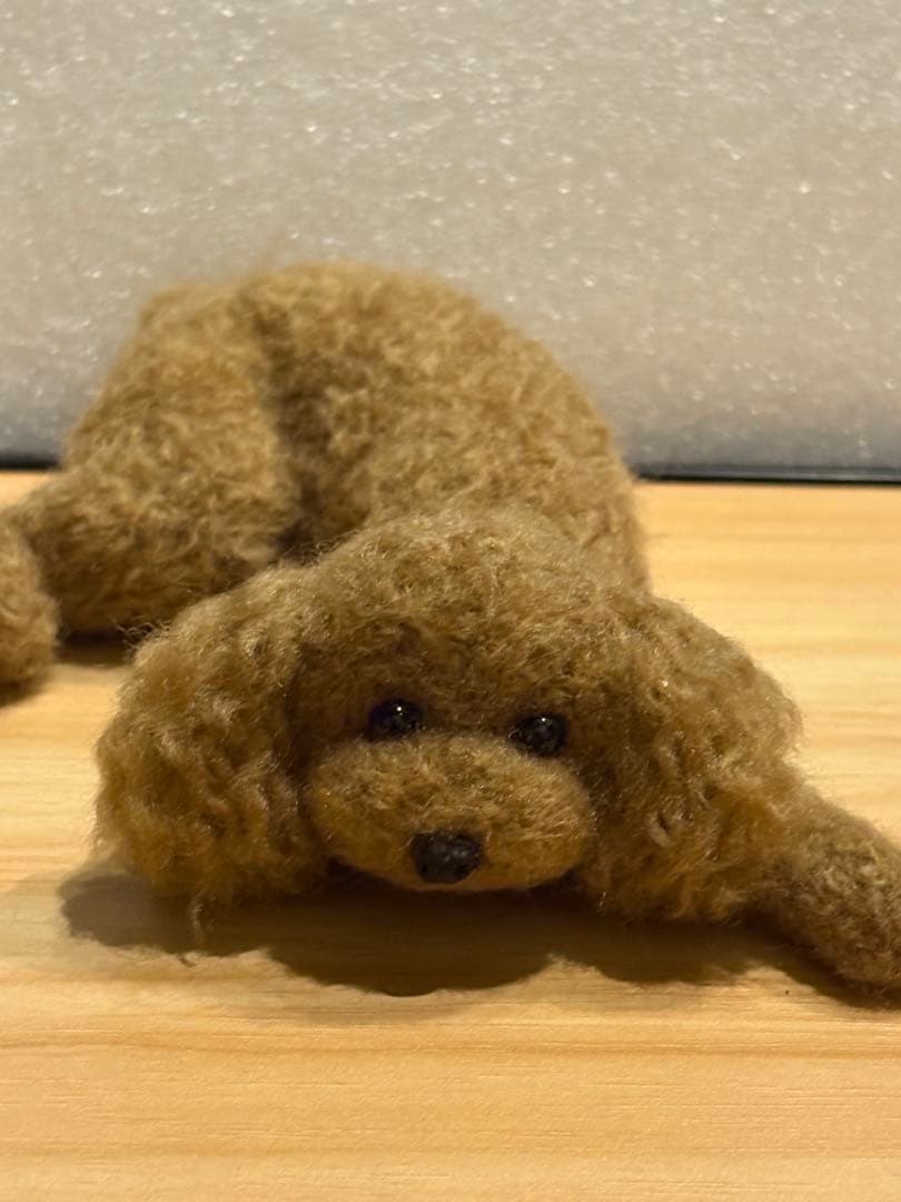 羊毛フェルト 毛糸 トイプードル（レッド）❣️大きめ❣️19cm