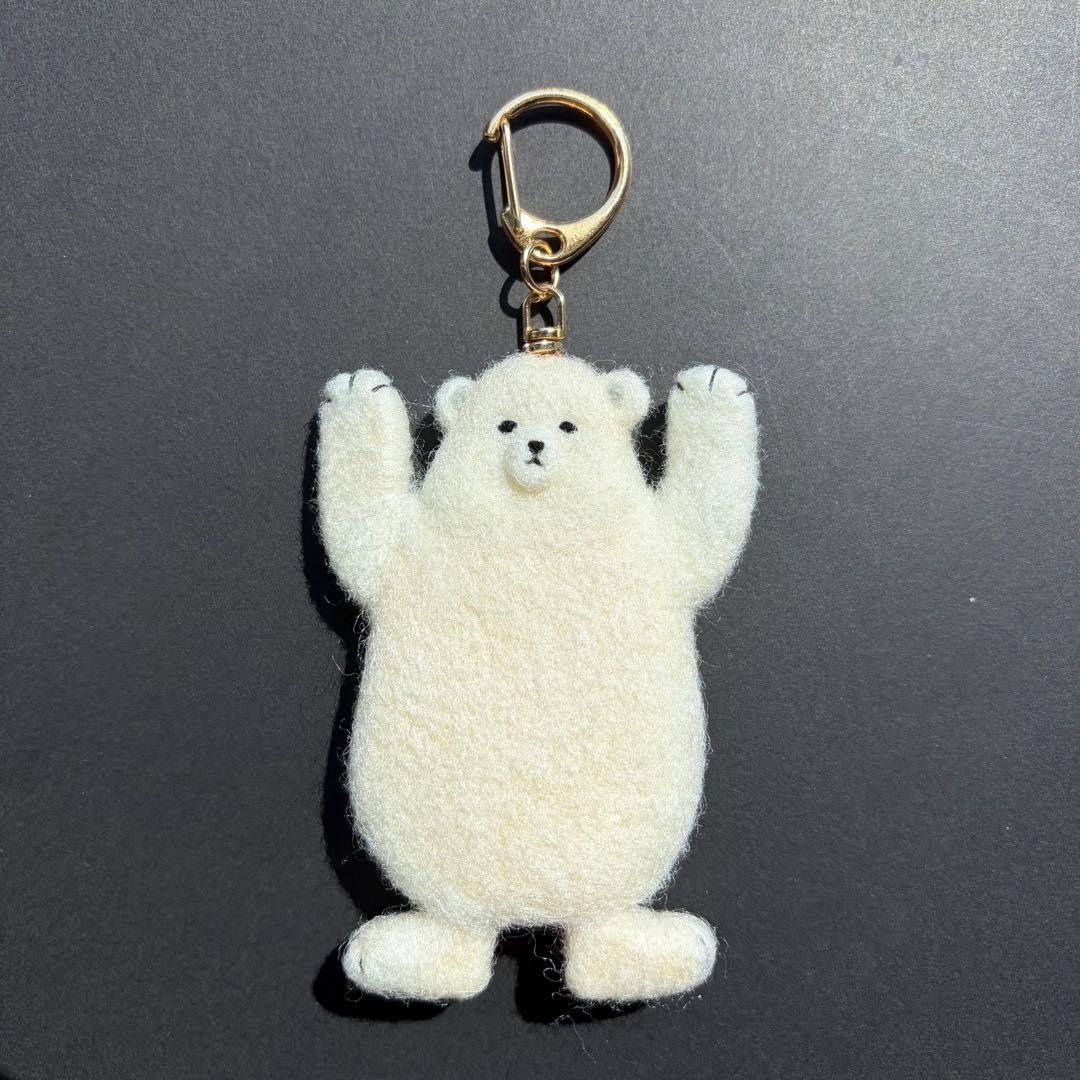 【Ted様】羊毛フェルト/キーホルダー/ハンドメイド/しろくま/バッグチャーム