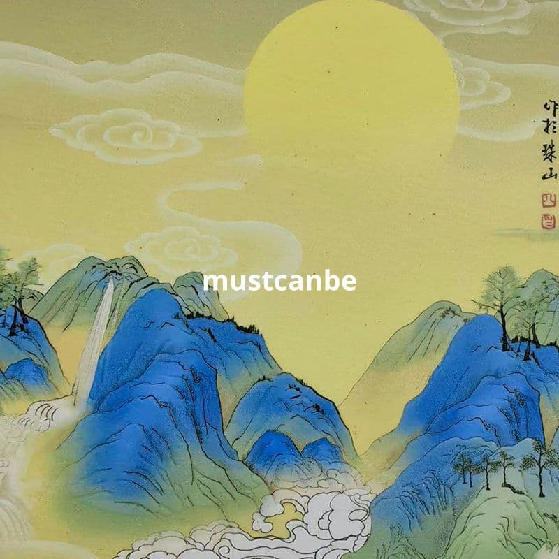 陶板画 パステル画千里江山絵掛けスクリーン 応接間 玄関 装飾品 工芸品 置物