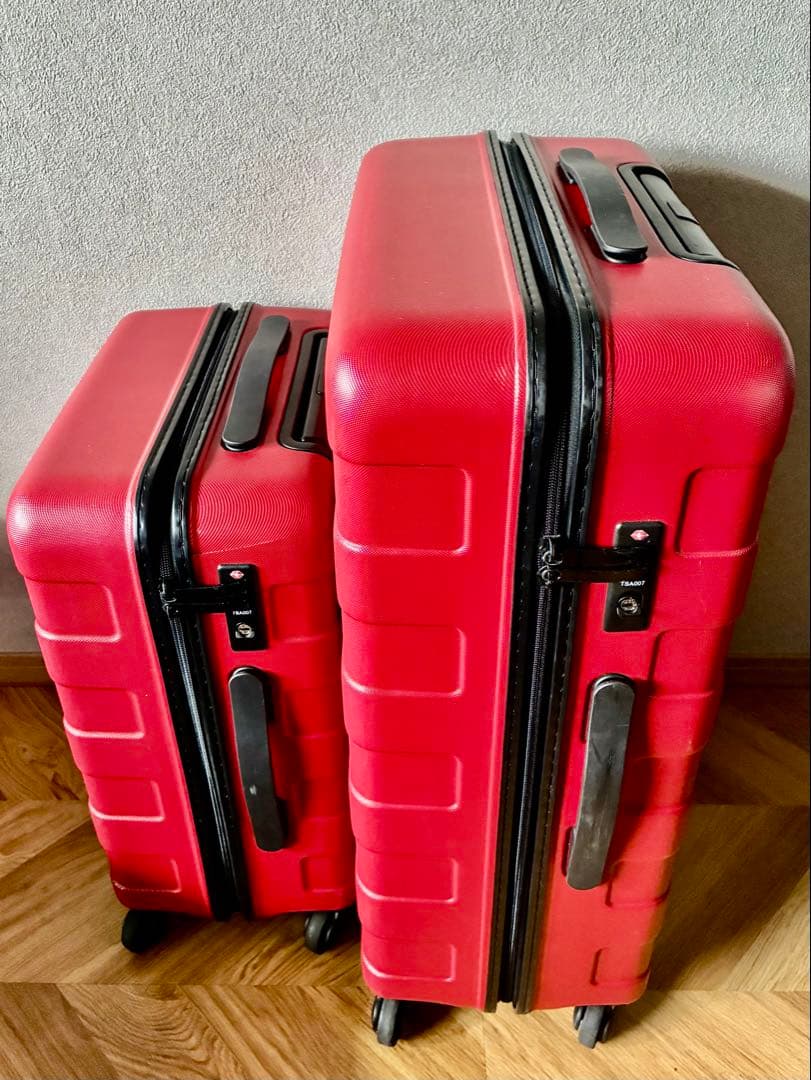 無印良品 MUJI 赤 キャリーケース 60L 33L