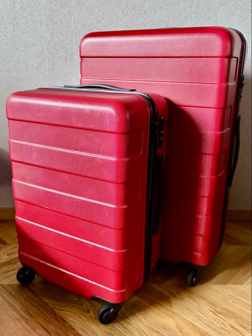 無印良品 MUJI 赤 キャリーケース 60L 33L