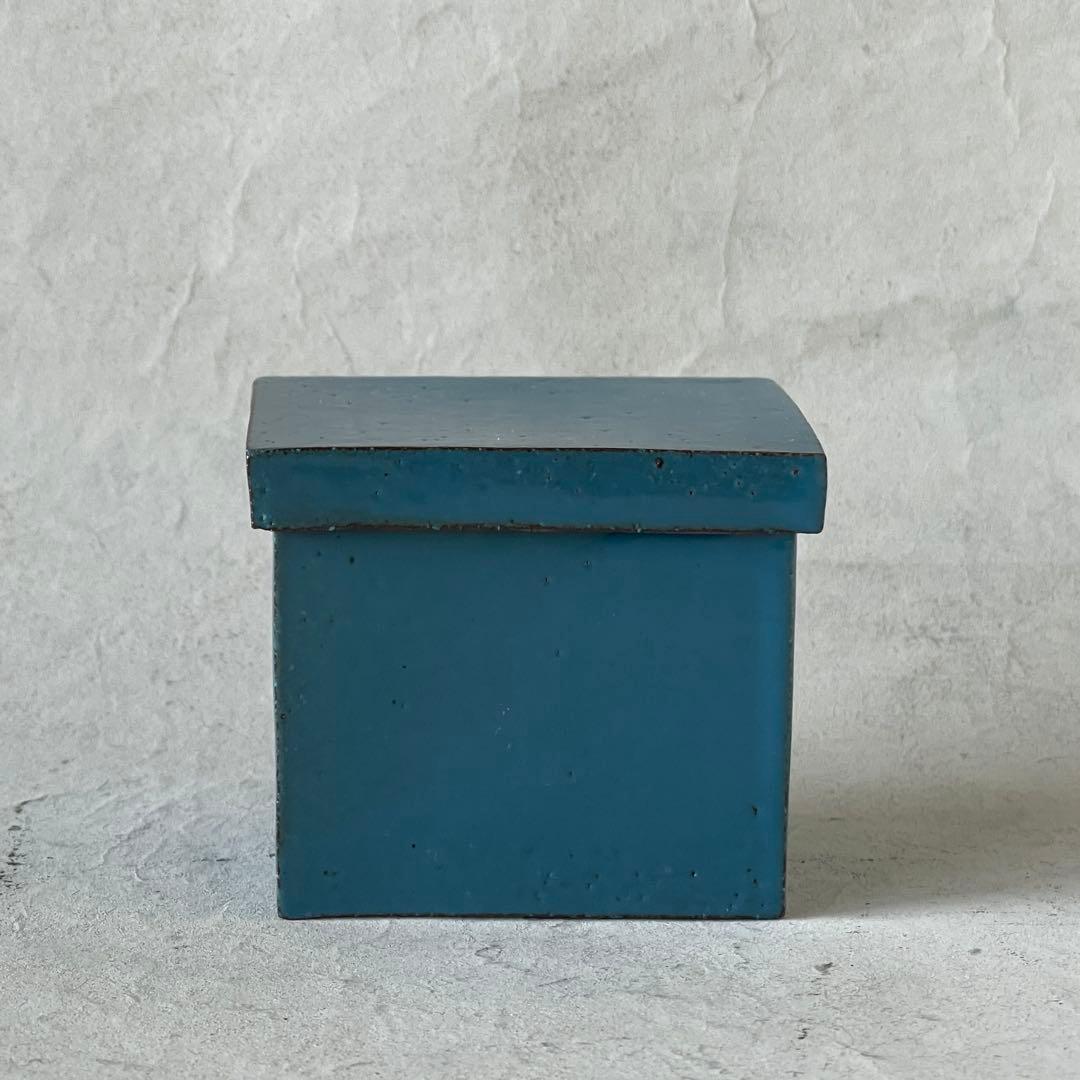 陶芸家　三笘修　青釉蓋物　茶道具　新品・未使用