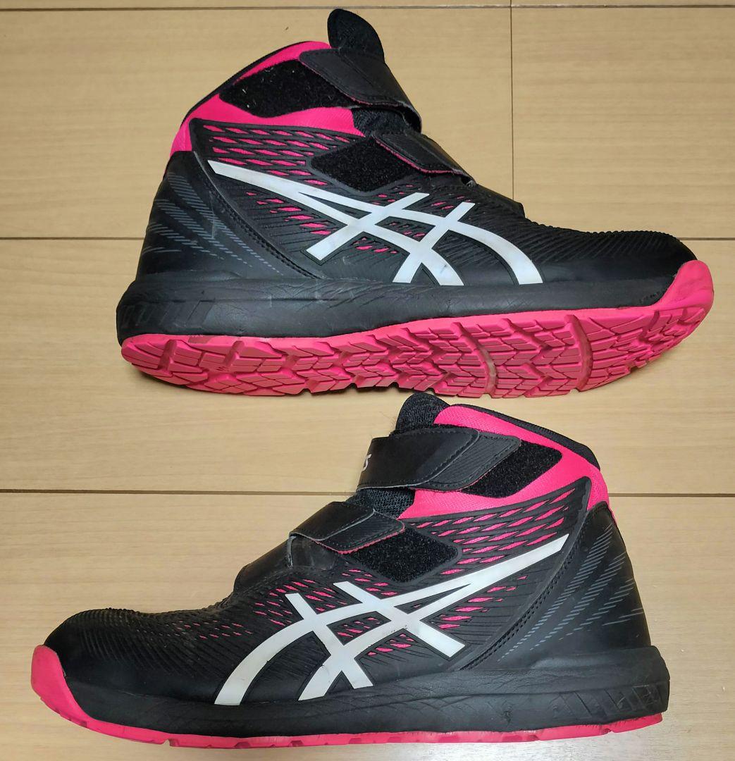 ASICS アシックス　ハイカット安全靴 ブラック/ピンク　27cm