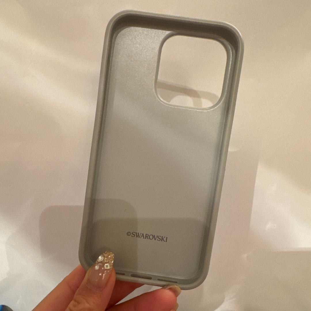Swarovski シルバー グリッター iPhoneケース