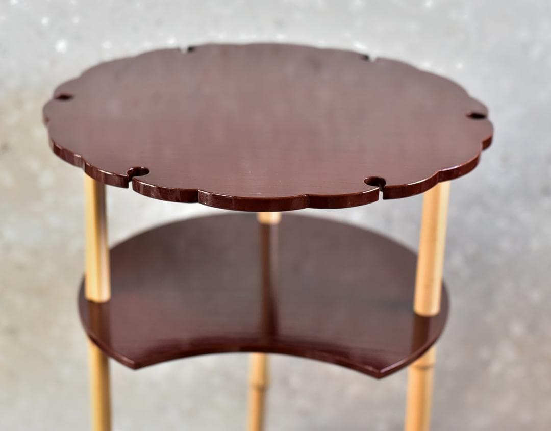 亀甲棚留搔合一元斉好【極上品】組立式　飾り棚　お茶道具／共箱