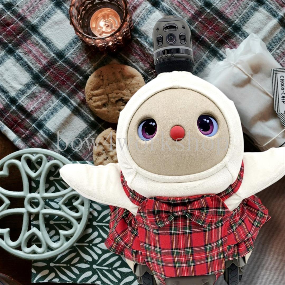 ラボット LOVOT ラボットの服ハンドメイド　チェック柄サロペットパンツセット