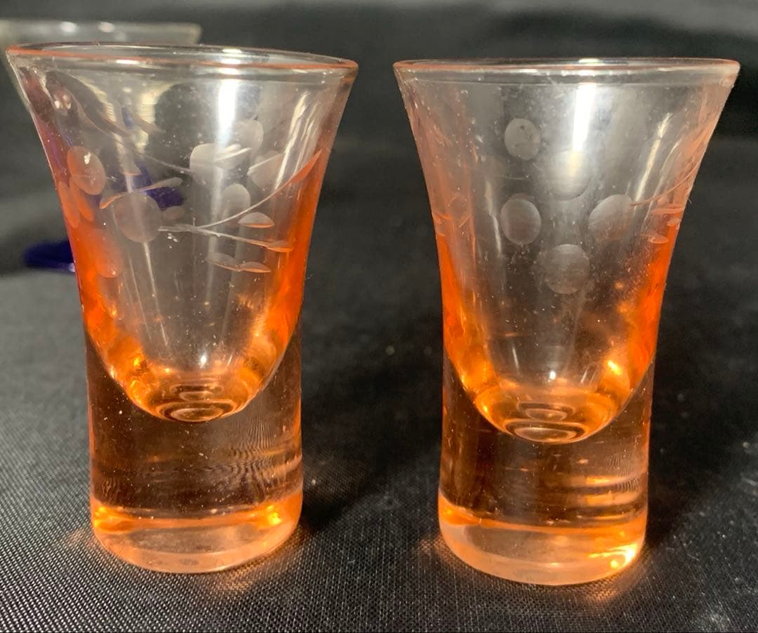 昭和レトロ　ガラス　おちょこ　酒器