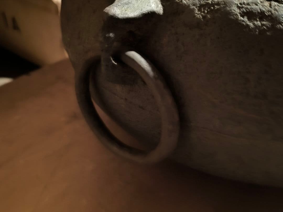茶道具 鐵残月風炉（鉄 残月風炉）直径36cm 高さ19.5cm