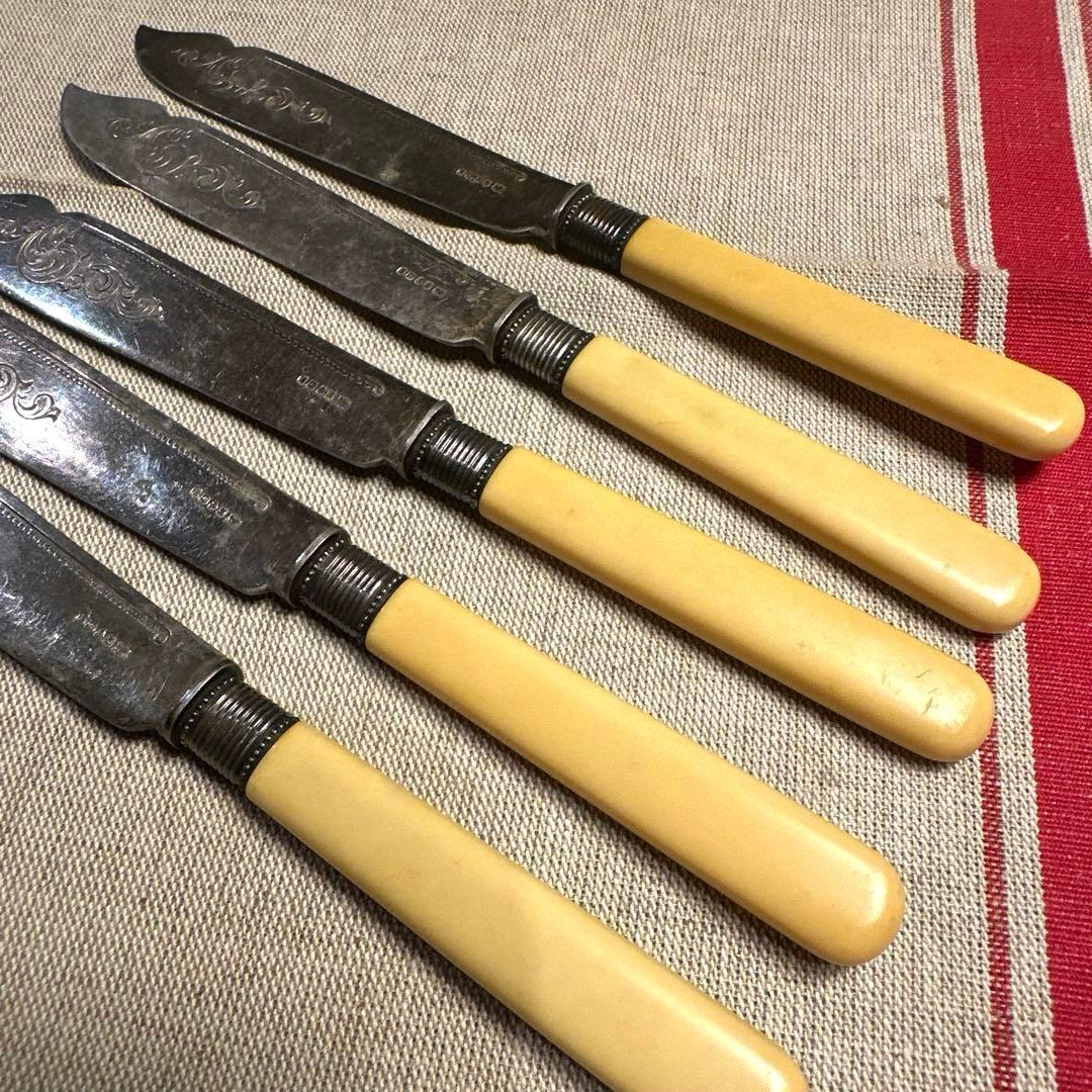 〈パリ蚤の市〉アンティーク 食器用ナイフ 5本セット