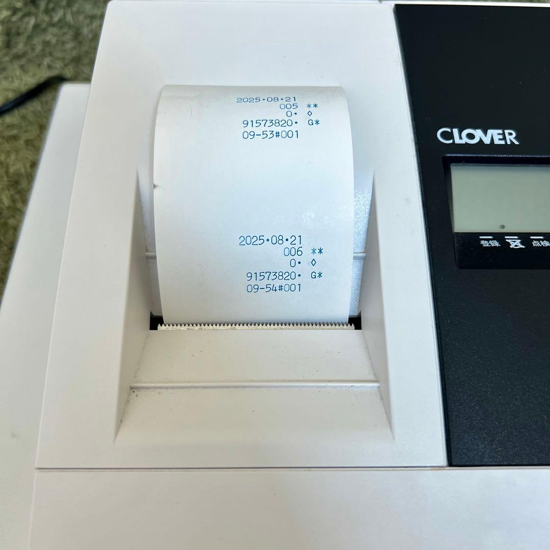 良好　CLOVER クローバー　N100LC 電子 レジスター　ホワイト