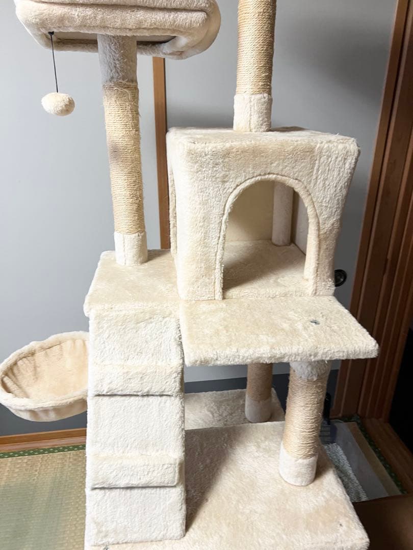 猫　多機能キャットタワー　ハウス　ハンモック　多頭飼い　省スペース　即発送