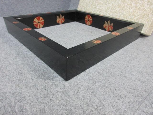 茶道具掻合塗高台寺蒔絵菊桐文炉縁 [B26464]
