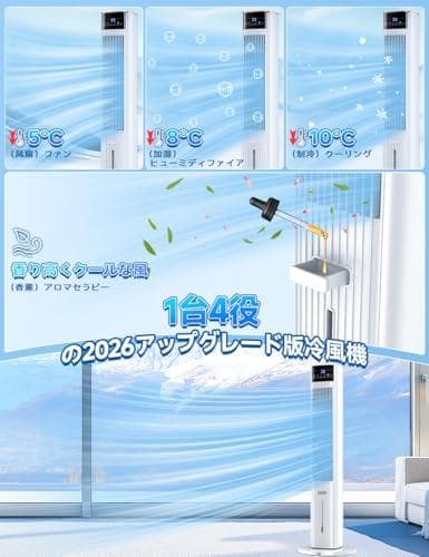 冷風機 強力 人気【2026最強版4-IN-1 スポットクーラー 保冷バッグ*m