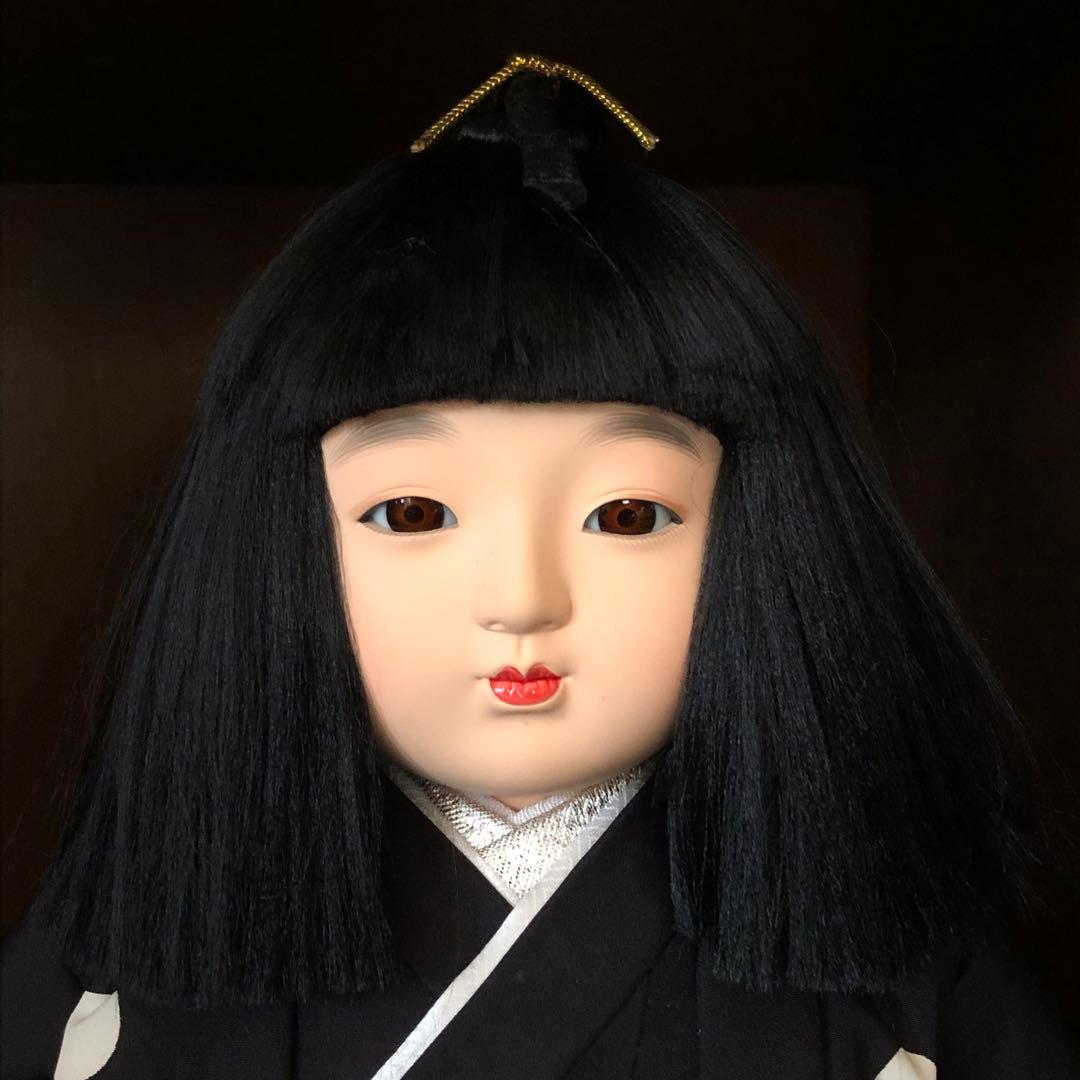 【中古品】ペア市松人形　東京久月　正絹衣装　ドール