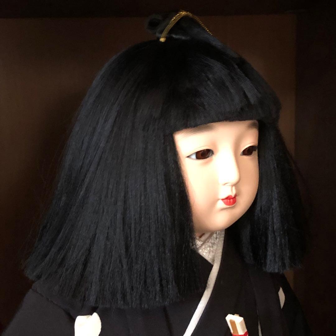【中古品】ペア市松人形　東京久月　正絹衣装　ドール