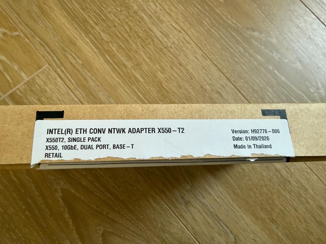 【未使用】Intel X550-T2 10GbE 2ポート PCIe NIC