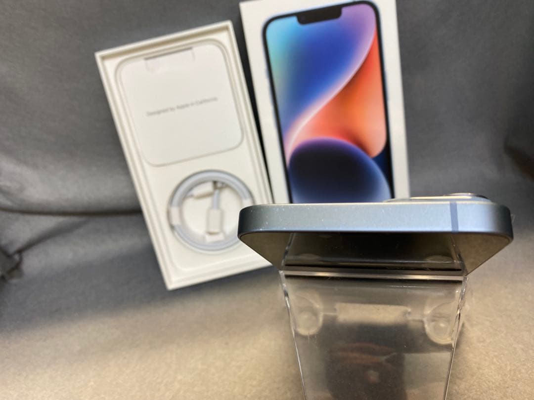 美品　国内版　SIMフリー　iPhone14 256GB 　ブルー色