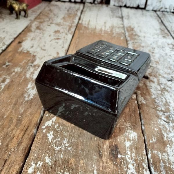 70-80s ジャパン ヴィンテージ 非売品 シャープ 陶器 電卓 小物入れ