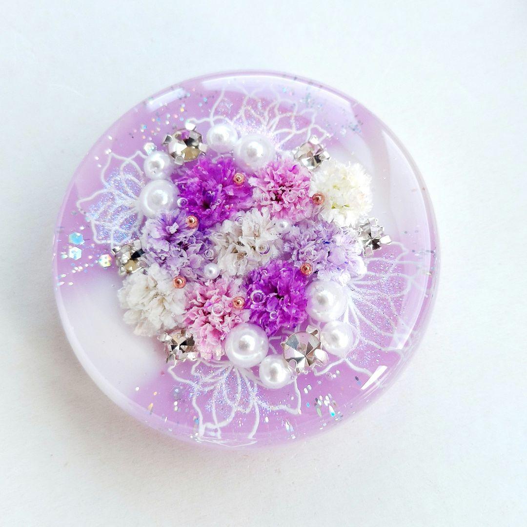 【1320】レジン　ヘアゴム　ポニーフック　ブロ―チ　ハンドメイド