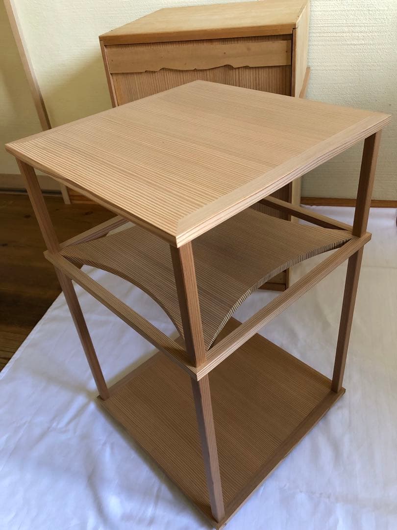 美品♦︎茶道具♦︎杉木地　糸巻二重棚♦︎共箱♦︎千家♦︎稽古