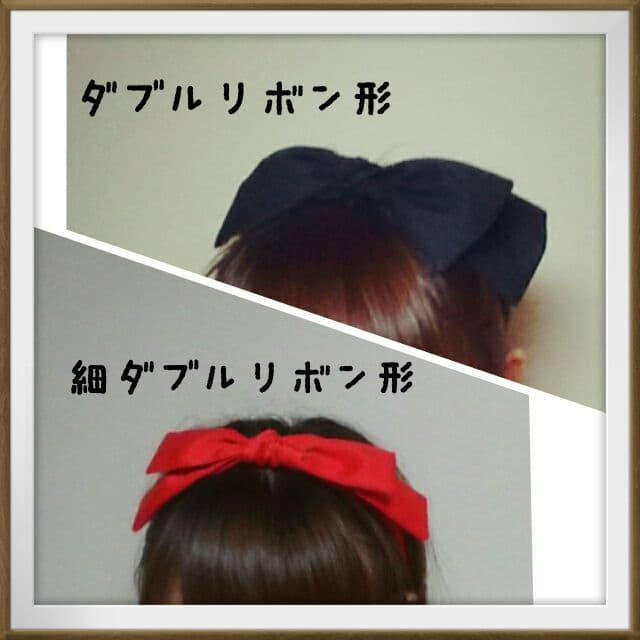 新作♪ミニダブルリボン形ヘアバンド♪