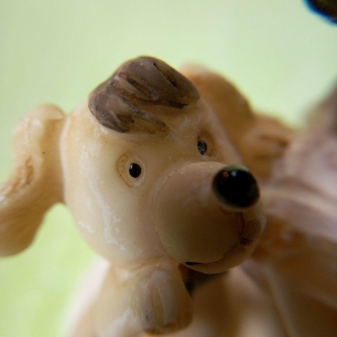 アンティークな少女と犬の置物　レア　希少　レトロ　オブジェ　インテリア　置物