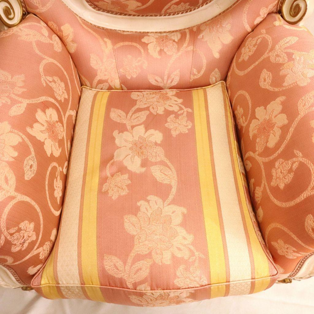 【期間限定価格】ロココ調 猫脚 サロンチェア 姫系 イタリア製 高級椅子 美品