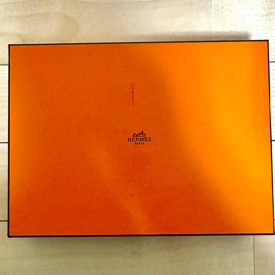 HERMES Sellierセリエ 赤 トレイ 小物入れ 灰皿 陶器 箱　即決◎