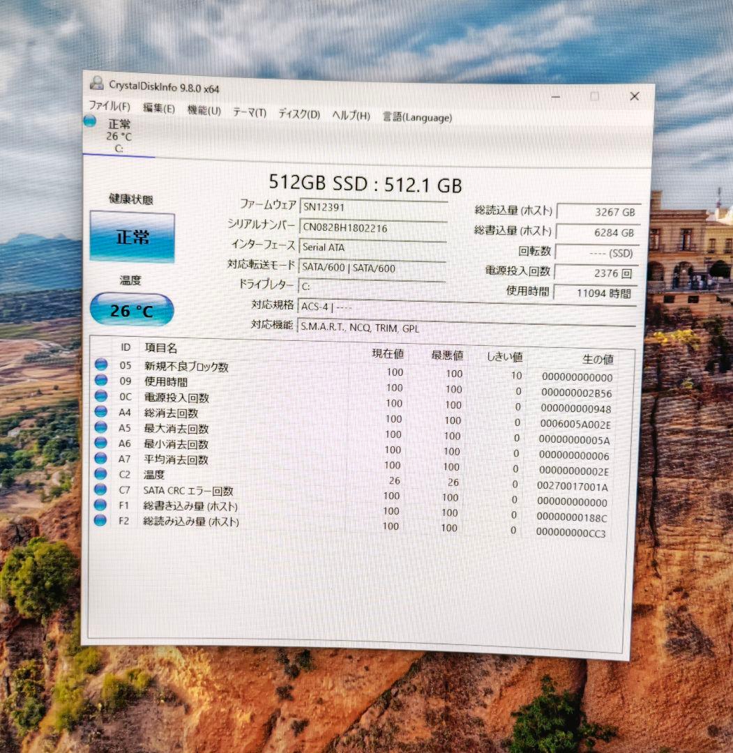 512GB M.2 SATA SSD 動作確認済み