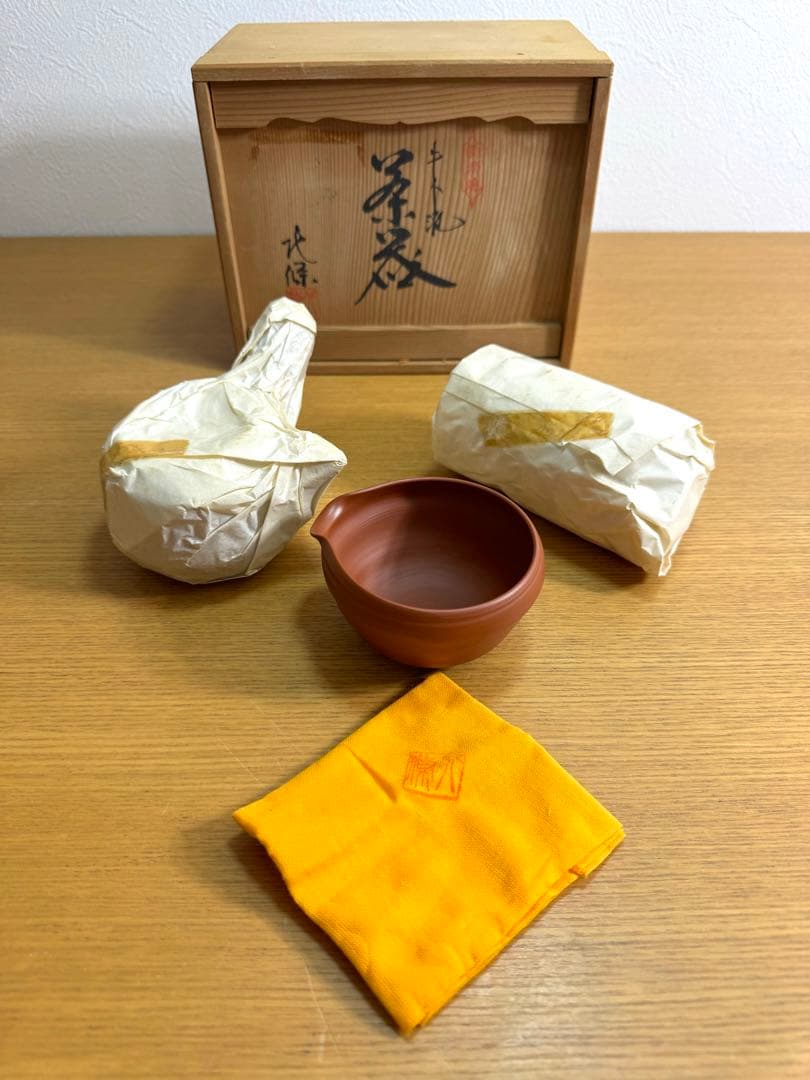 532 常滑焼　伝統工芸士　清水源二　北條　北條陶房　茶器揃　新品未使用　共箱