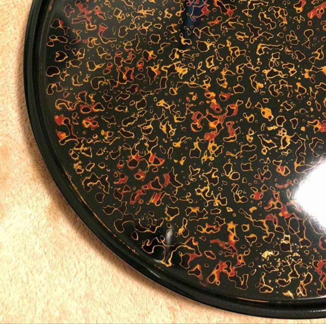 【匿名配送】津軽塗★丸盆★◯27.5㎝★未使用