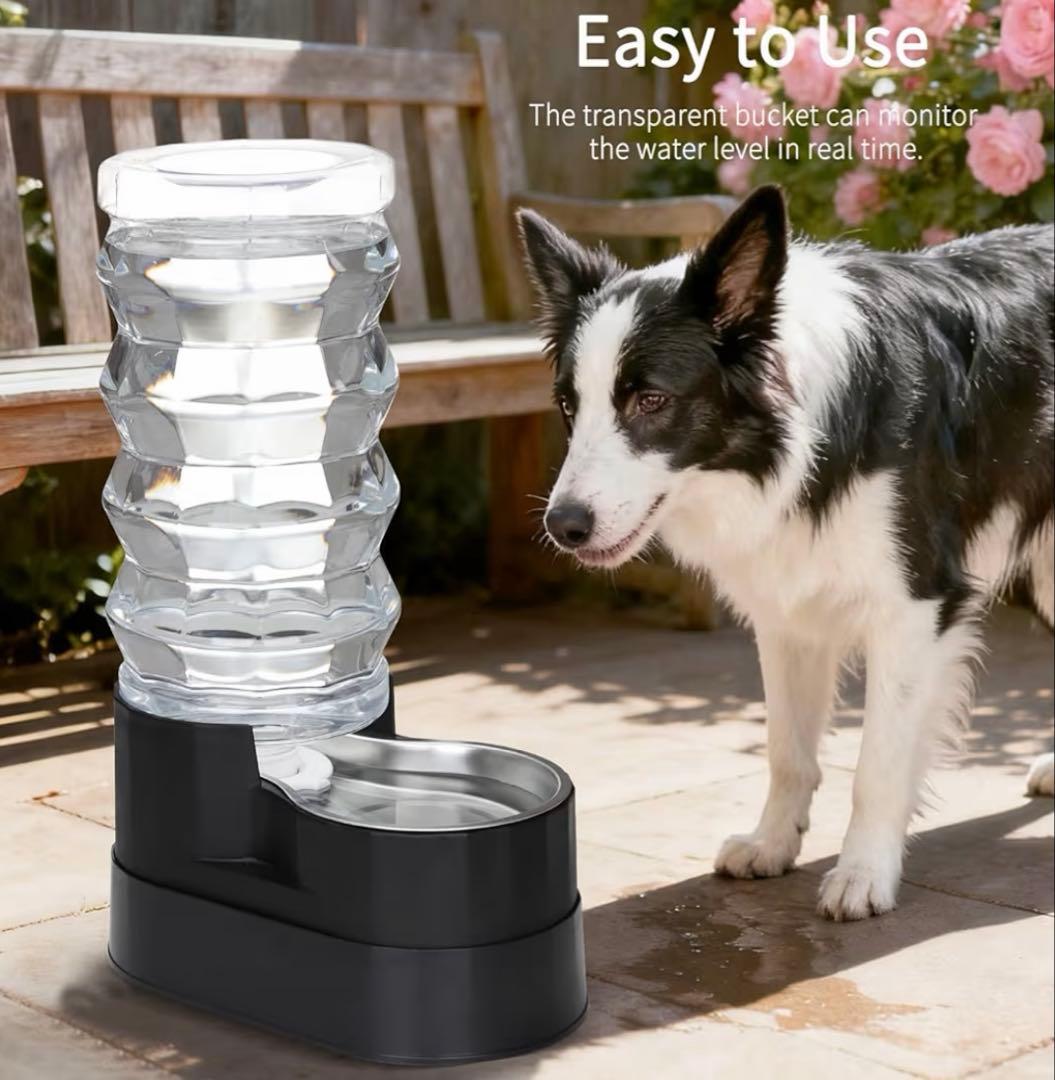 大型犬用ウォーターディスペンサー ステンレス ペットウォーターボウル 9L