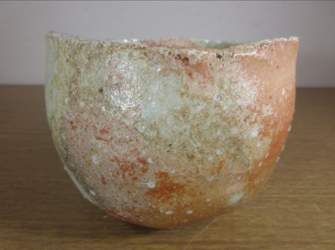 真作保証 井村侊生 自作 立花大亀 極箱 信楽茶碗 (杉本貞光 田島碩應) 石川