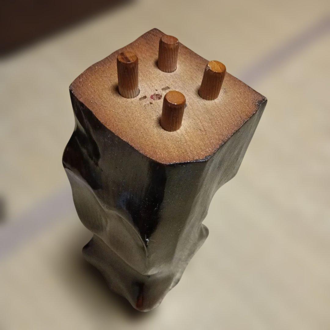 引取限定　ダークブラウン 木製座卓 自然なエッジ　一枚板風　テーブル　机